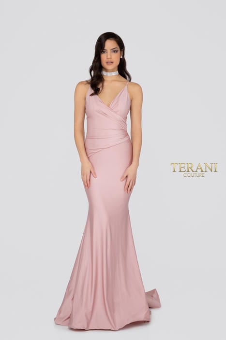 Terani - Form Fitted Satin Gown