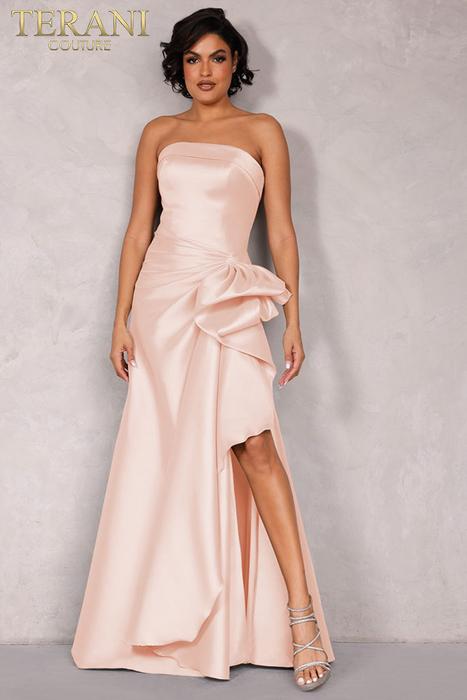Terani - Strapless Side Ruffle Gown 2111P4019