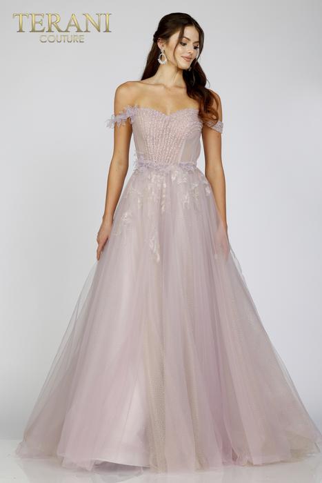 Terani - Tulle Gown Off The Shoulder