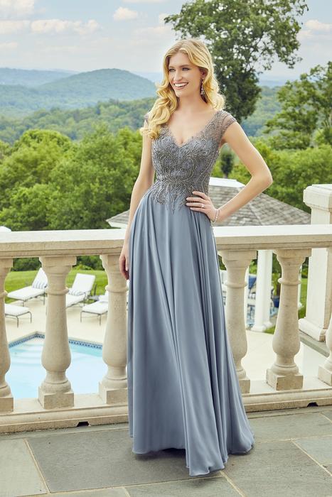 MGNY for Morilee - Chiffon Beade Bodice Gown 72521