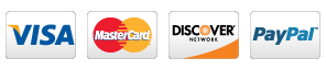 Visa, MasterCard, Discover, Paypal