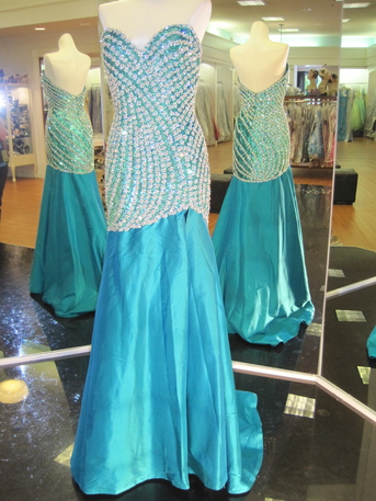 Can be ordered in custom size & colors. This piece is pictured in Zicron/Teal Size 6. Sherri Hill Zircon RS Drop Waist